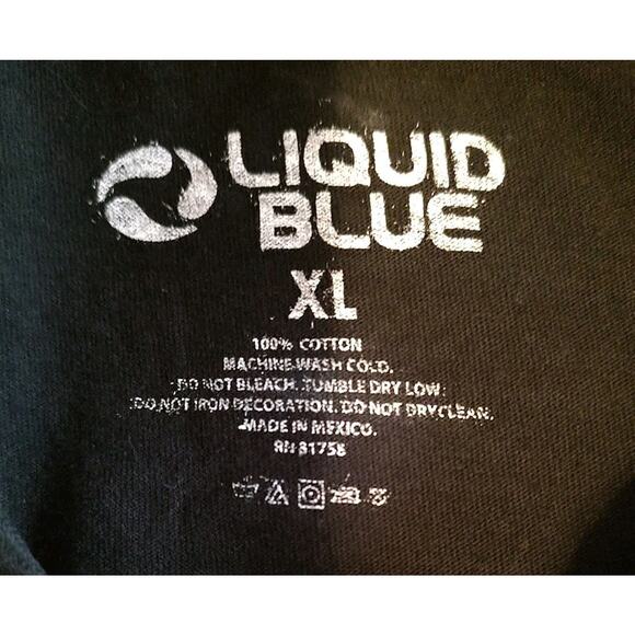 Men's Liquid Blue Graphic T-shirt Grim Reaper 2014 Horse - XL - Picture 5 of 5